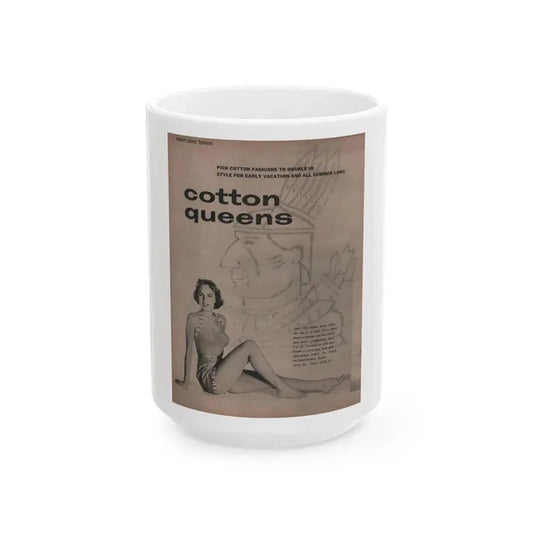 Terry Moore #522 - 8x11 Magazine Page Photo (Vintage Female Icon) White Coffee Mug 15oz - Go Mug Yourself