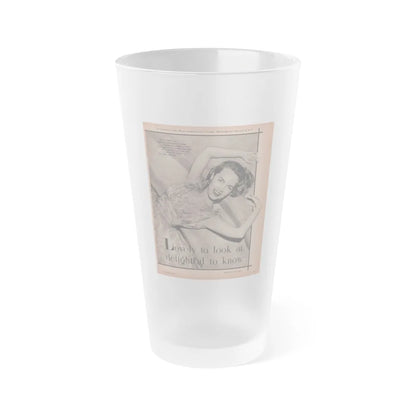 Terry Moore #523 - 8x11 Magazine Photo Page Clipping (Vintage Female Icon) Frosted Pint Glass 16oz-16oz-Frosted-Go Mug Yourself