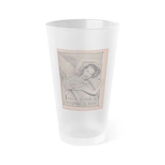Terry Moore #523 - 8x11 Magazine Photo Page Clipping (Vintage Female Icon) Frosted Pint Glass 16oz-16oz-Frosted-Go Mug Yourself