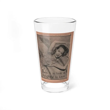Terry Moore #523 - 8x11 Magazine Photo Page Clipping (Vintage Female Icon) Pint Glass 16oz 16oz - Go Mug Yourself