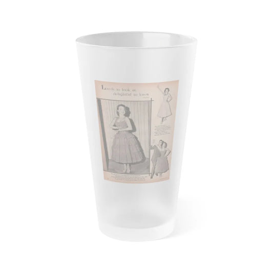 Terry Moore #524 - 8x11 Magazine Page Photos (Vintage Female Icon) Frosted Pint Glass 16oz-16oz-Frosted-Go Mug Yourself