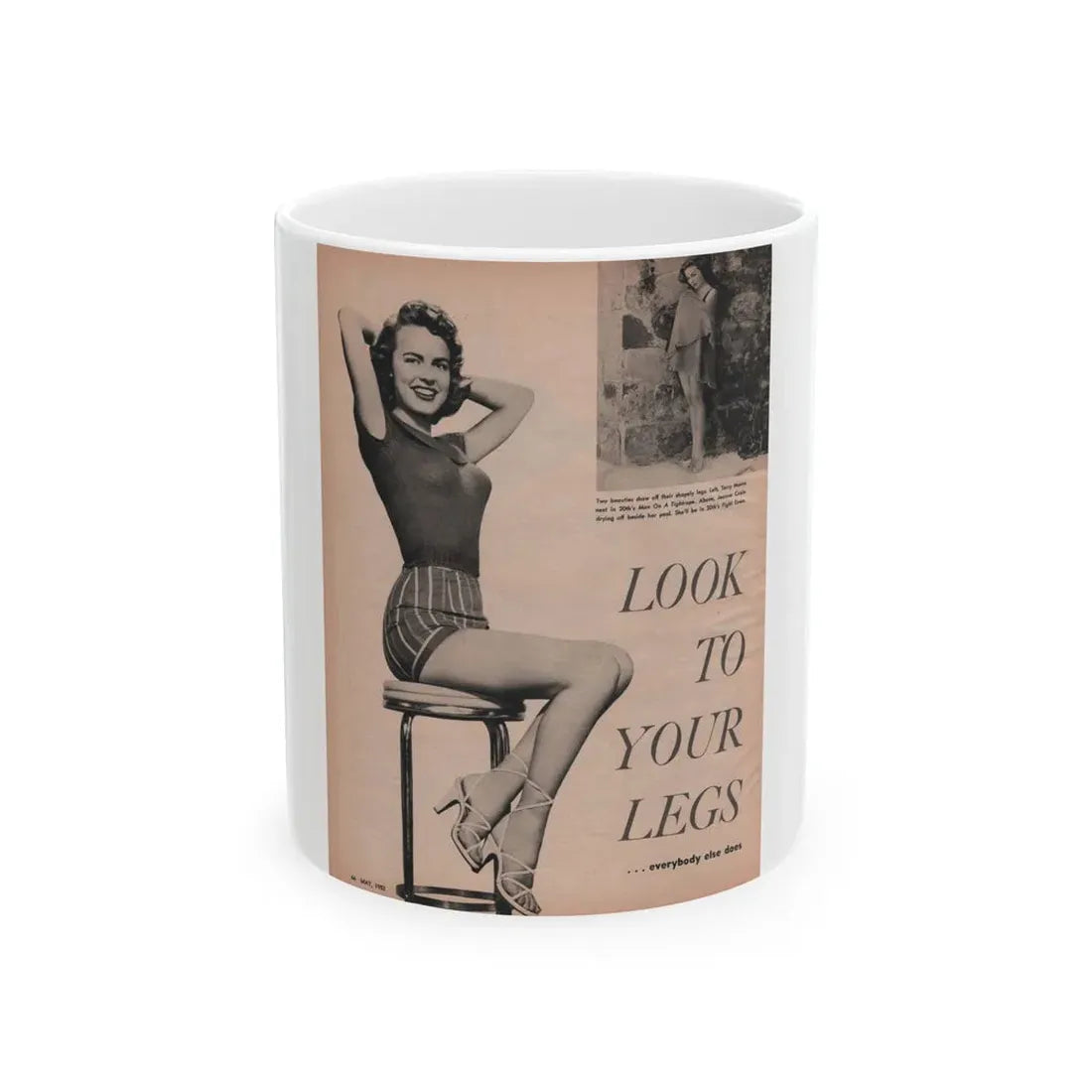 Terry Moore #525 - 8x11 Magazine Page Photo (Vintage Female Icon) White Coffee Mug 11oz - Go Mug Yourself