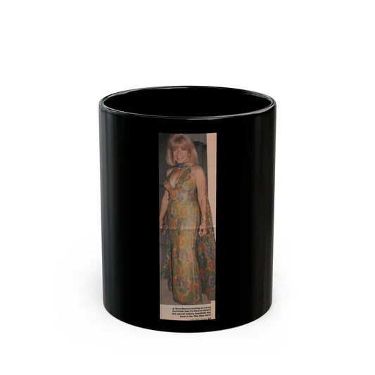 Terry Moore #526 - 3x9.75 Magazine Page Photo Clipping (Vintage Female Icon) Black Coffee Mug 11oz - Go Mug Yourself