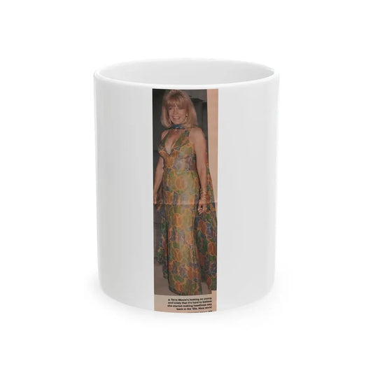 Terry Moore #526 - 3x9.75 Magazine Page Photo Clipping (Vintage Female Icon) White Coffee Mug 11oz - Go Mug Yourself