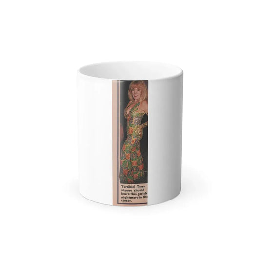 Terry Moore #527 - 1.5x5 Magazine Page Photo Clipping (Vintage Female Icon) Color Changing Mug 11oz 11oz - Go Mug Yourself