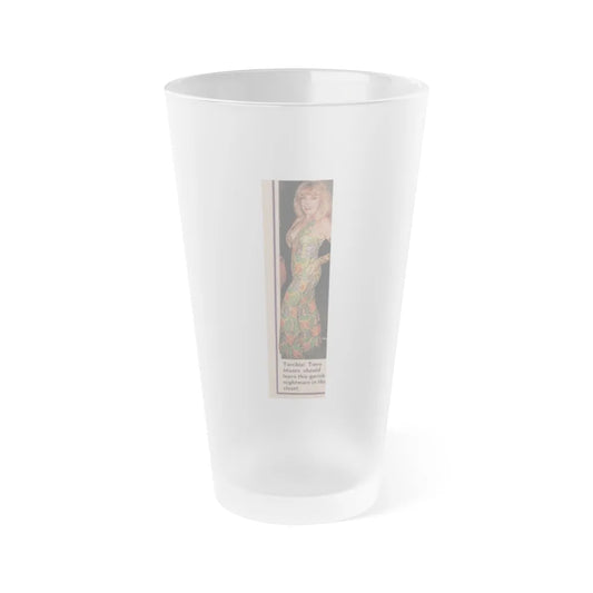 Terry Moore #527 - 1.5x5 Magazine Page Photo Clipping (Vintage Female Icon) Frosted Pint Glass 16oz-16oz-Frosted-Go Mug Yourself