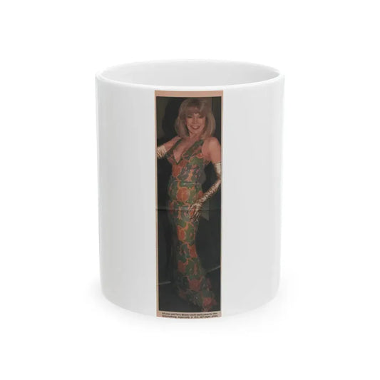 Terry Moore #528 - 3x11 Magazine Page Photo Clipping (Vintage Female Icon) White Coffee Mug 11oz - Go Mug Yourself