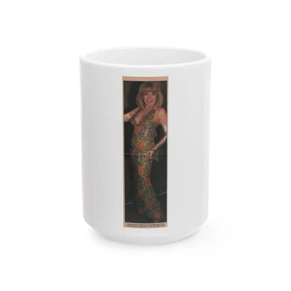 Terry Moore #528 - 3x11 Magazine Page Photo Clipping (Vintage Female Icon) White Coffee Mug 15oz - Go Mug Yourself