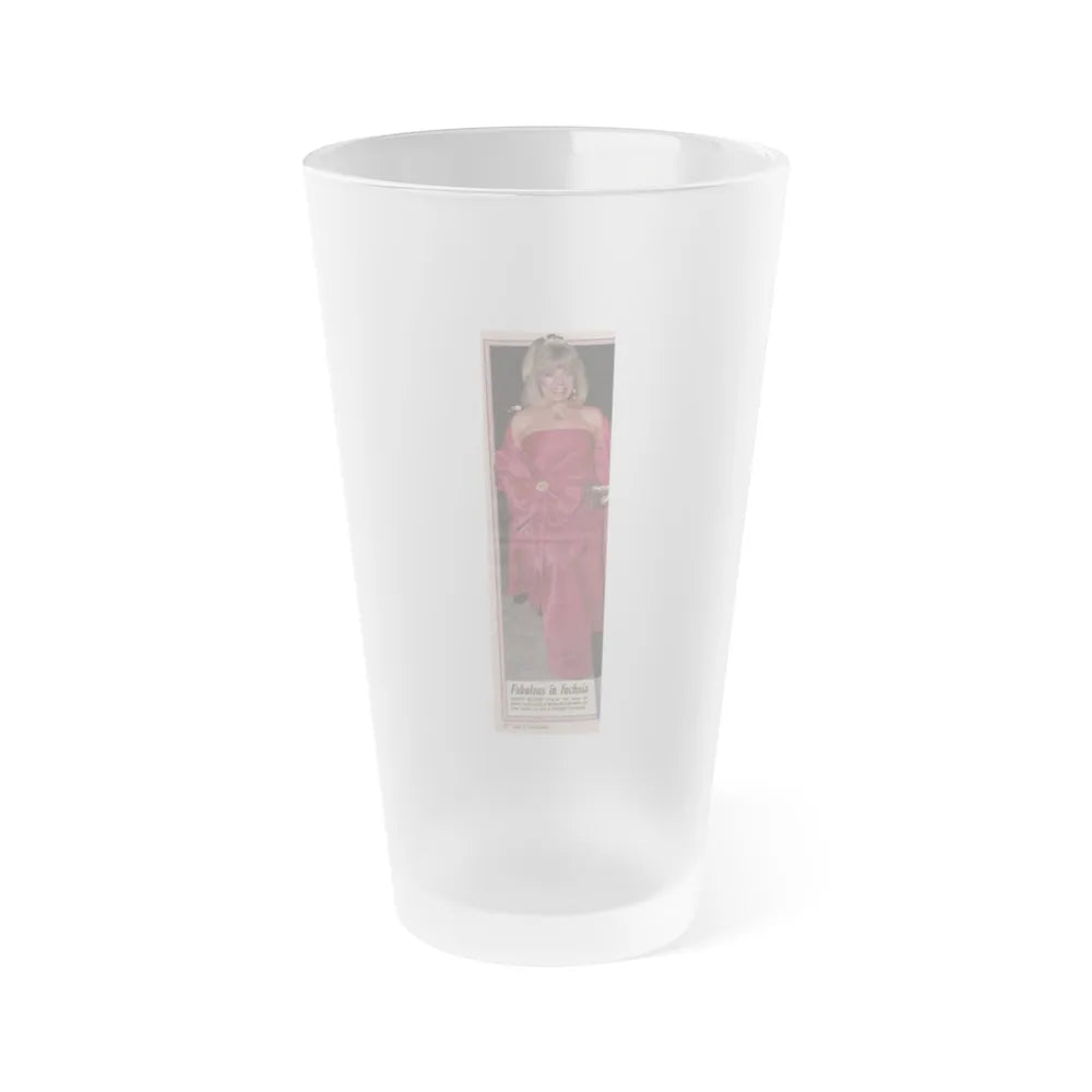 Terry Moore #529 - 3.25x11 Magazine Page Photo Clipping (Vintage Female Icon) Frosted Pint Glass 16oz-16oz-Frosted-Go Mug Yourself