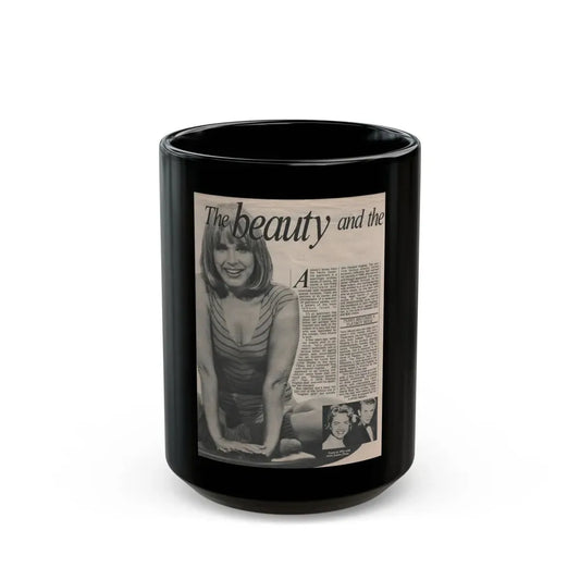 Terry Moore #531 - Magazine Page Photo & Article (Vintage Female Icon) Black Coffee Mug 15oz - Go Mug Yourself