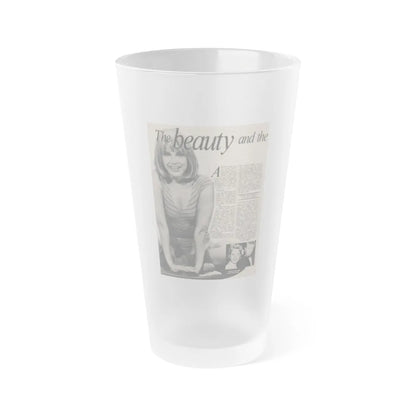 Terry Moore #531 - Magazine Page Photo & Article (Vintage Female Icon) Frosted Pint Glass 16oz-16oz-Frosted-Go Mug Yourself