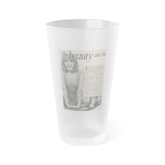 Terry Moore #531 - Magazine Page Photo & Article (Vintage Female Icon) Frosted Pint Glass 16oz-16oz-Frosted-Go Mug Yourself