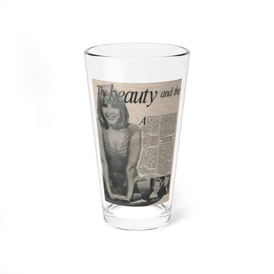 Terry Moore #531 - Magazine Page Photo & Article (Vintage Female Icon) Pint Glass 16oz 16oz - Go Mug Yourself