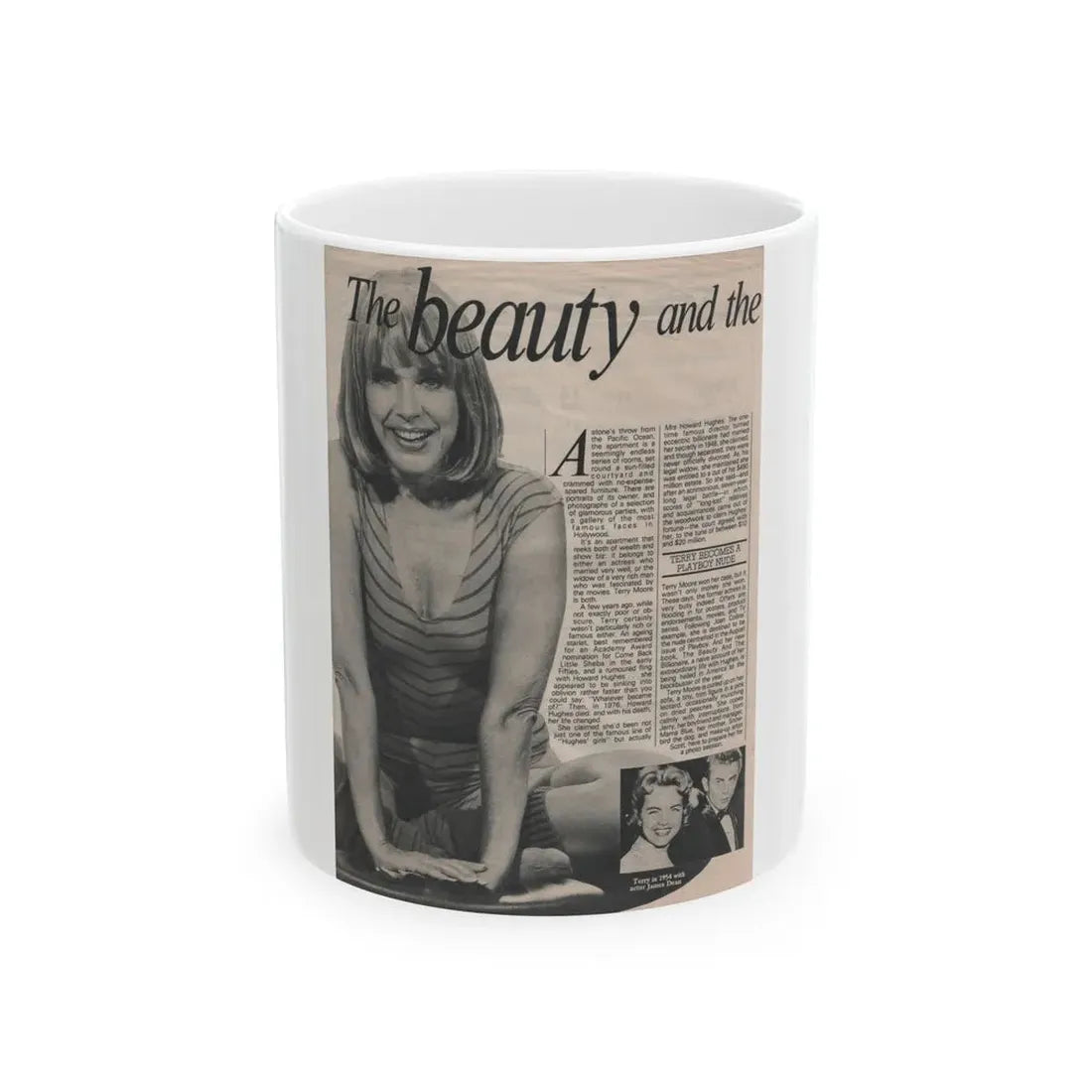 Terry Moore #531 - Magazine Page Photo & Article (Vintage Female Icon) White Coffee Mug 11oz - Go Mug Yourself