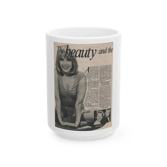 Terry Moore #531 - Magazine Page Photo & Article (Vintage Female Icon) White Coffee Mug 15oz - Go Mug Yourself