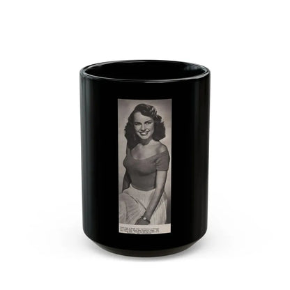 Terry Moore #532 - 3.5x9 Magazine Page Photo Clipping (Vintage Female Icon) Black Coffee Mug 15oz - Go Mug Yourself