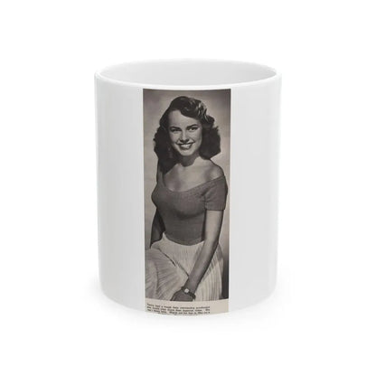 Terry Moore #532 - 3.5x9 Magazine Page Photo Clipping (Vintage Female Icon) White Coffee Mug 11oz - Go Mug Yourself