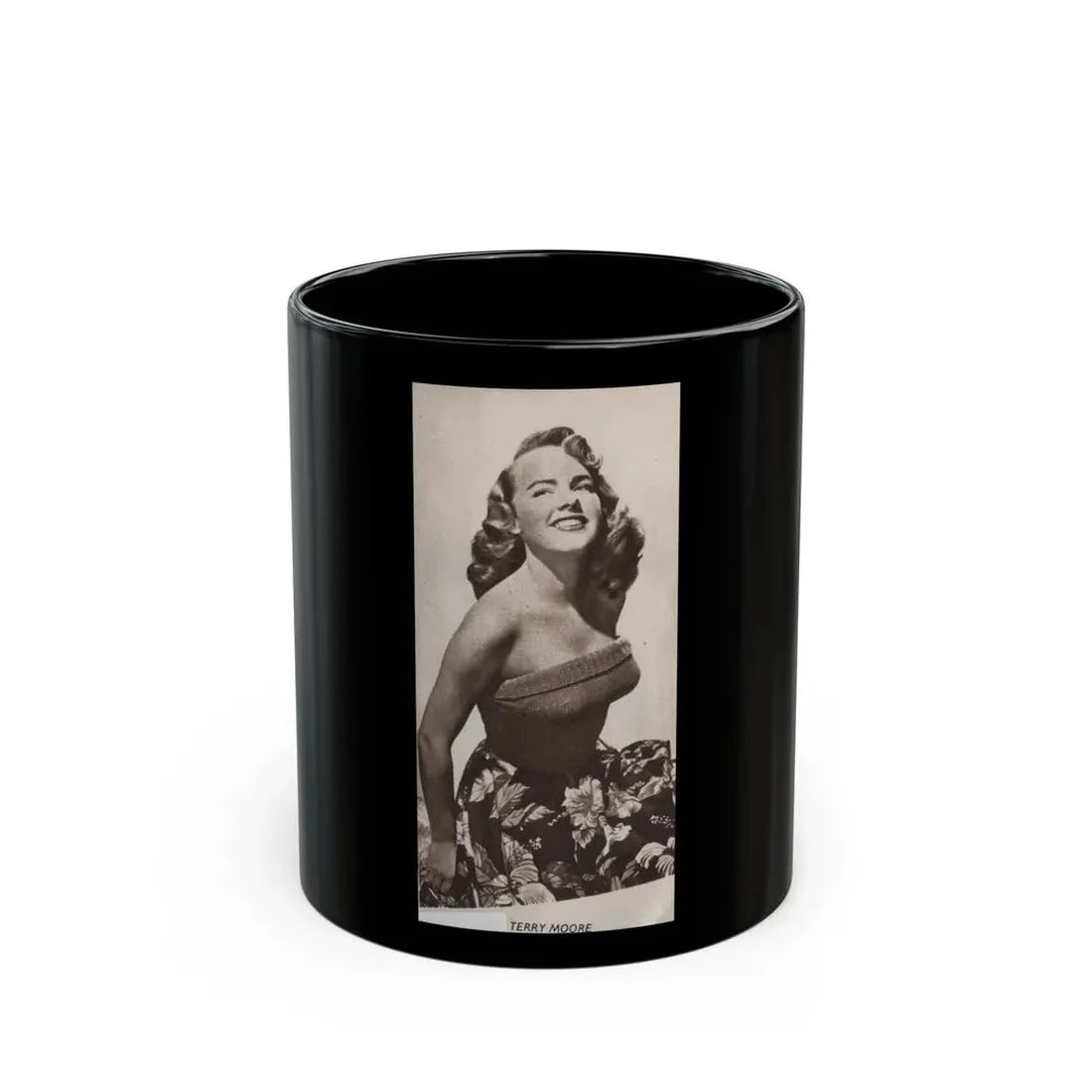 Terry Moore #533 - 3x5 Magazine Page Photo Clipping (Vintage Female Icon) Black Coffee Mug 11oz - Go Mug Yourself