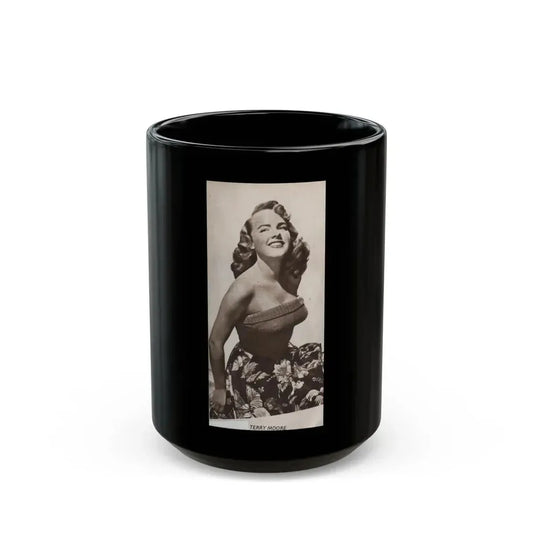 Terry Moore #533 - 3x5 Magazine Page Photo Clipping (Vintage Female Icon) Black Coffee Mug 15oz - Go Mug Yourself