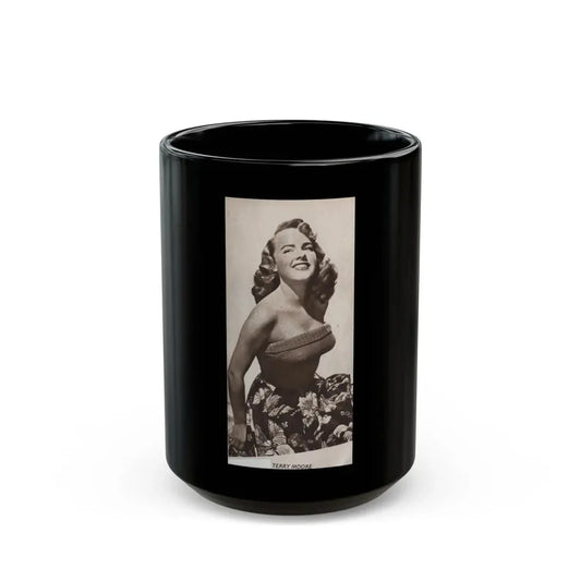 Terry Moore #533 - 3x5 Magazine Page Photo Clipping (Vintage Female Icon) Black Coffee Mug 15oz - Go Mug Yourself