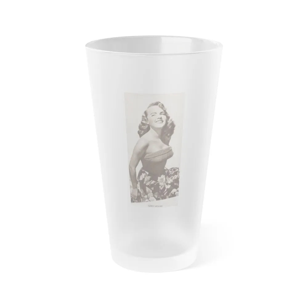 Terry Moore #533 - 3x5 Magazine Page Photo Clipping (Vintage Female Icon) Frosted Pint Glass 16oz-16oz-Frosted-Go Mug Yourself