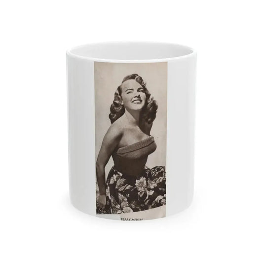 Terry Moore #533 - 3x5 Magazine Page Photo Clipping (Vintage Female Icon) White Coffee Mug 11oz - Go Mug Yourself