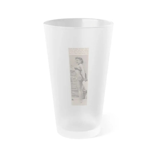 Terry Moore #534 - 1.75x5.75 Magazine Page Photo Clipping (Vintage Female Icon) Frosted Pint Glass 16oz 16oz Frosted - Go Mug Yourself