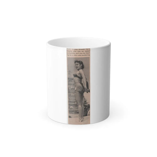 Terry Moore #534 - 1.75x5.75 Magazine Page Photo Clipping (Vintage Female Icons) Color Changing Mug 11oz-11oz-Go Mug Yourself