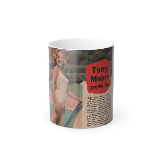 Terry Moore #535 - 5x6 Magazine Page Photo Clipping (Vintage Female Icon) Color Changing Mug 11oz 11oz - Go Mug Yourself