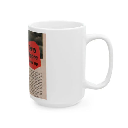 Terry Moore #535 - 5x6 Magazine Page Photo Clipping (Vintage Female Icon) White Coffee Mug - Go Mug Yourself