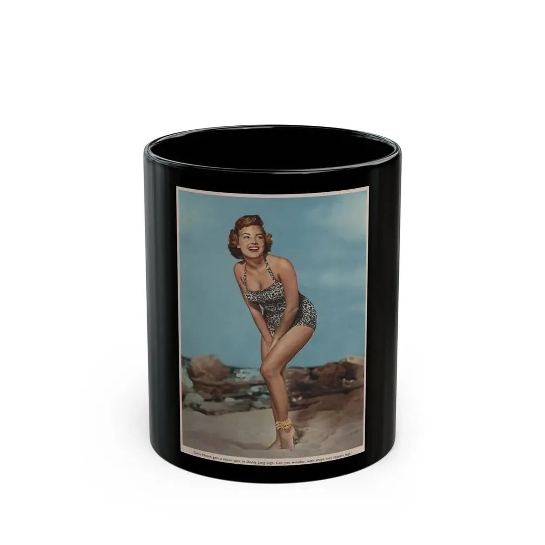 Terry Moore #536 - 6x8 Magazine Page Photo Clipping (Vintage Female Icon) Black Coffee Mug 11oz - Go Mug Yourself