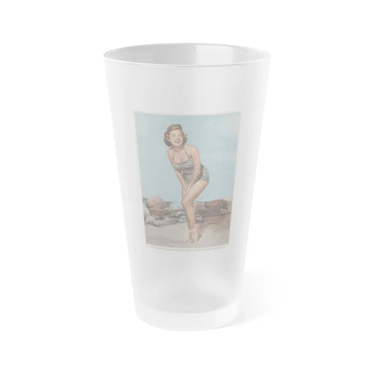 Terry Moore #536 - 6x8 Magazine Page Photo Clipping (Vintage Female Icon) Frosted Pint Glass 16oz-16oz-Frosted-Go Mug Yourself