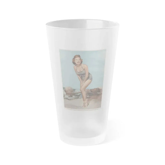 Terry Moore #536 - 6x8 Magazine Page Photo Clipping (Vintage Female Icon) Frosted Pint Glass 16oz 16oz Frosted - Go Mug Yourself