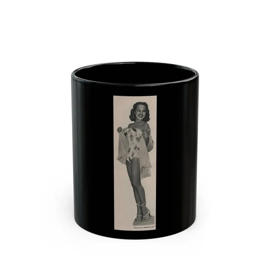 Terry Moore #537 - 63.4x9.5 Magazine Page Photo Clipping (Vintage Female Icon) Black Coffee Mug 11oz - Go Mug Yourself