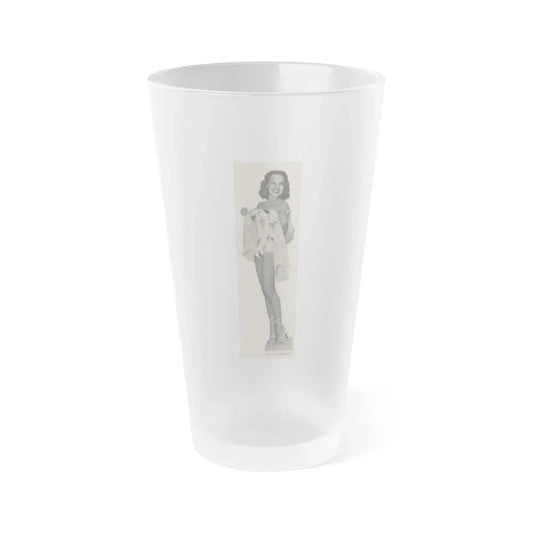 Terry Moore #537 - 63.4x9.5 Magazine Page Photo Clipping (Vintage Female Icon) Frosted Pint Glass 16oz 16oz Frosted - Go Mug Yourself