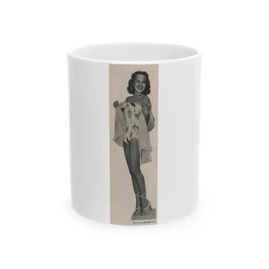 Terry Moore #537 - 63.4x9.5 Magazine Page Photo Clipping (Vintage Female Icon) White Coffee Mug 11oz - Go Mug Yourself