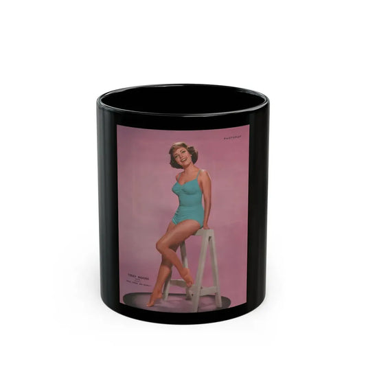 Terry Moore #539 - 8x11 60's Era Photoplay Magazine Page (Vintage Female Icon) Black Coffee Mug 11oz - Go Mug Yourself