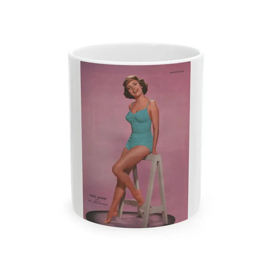 Terry Moore #539 - 8x11 60's Era Photoplay Magazine Page (Vintage Female Icon) White Coffee Mug 11oz - Go Mug Yourself