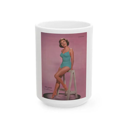 Terry Moore #539 - 8x11 60's Era Photoplay Magazine Page (Vintage Female Icon) White Coffee Mug 15oz - Go Mug Yourself