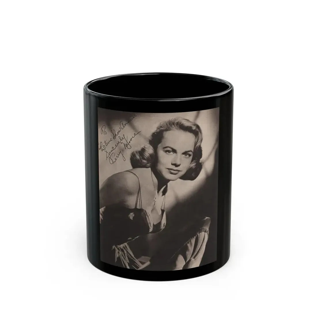 Terry Moore #540 - 8x10 Magazine Page Photo (Vintage Female Icon) Black Coffee Mug 11oz - Go Mug Yourself