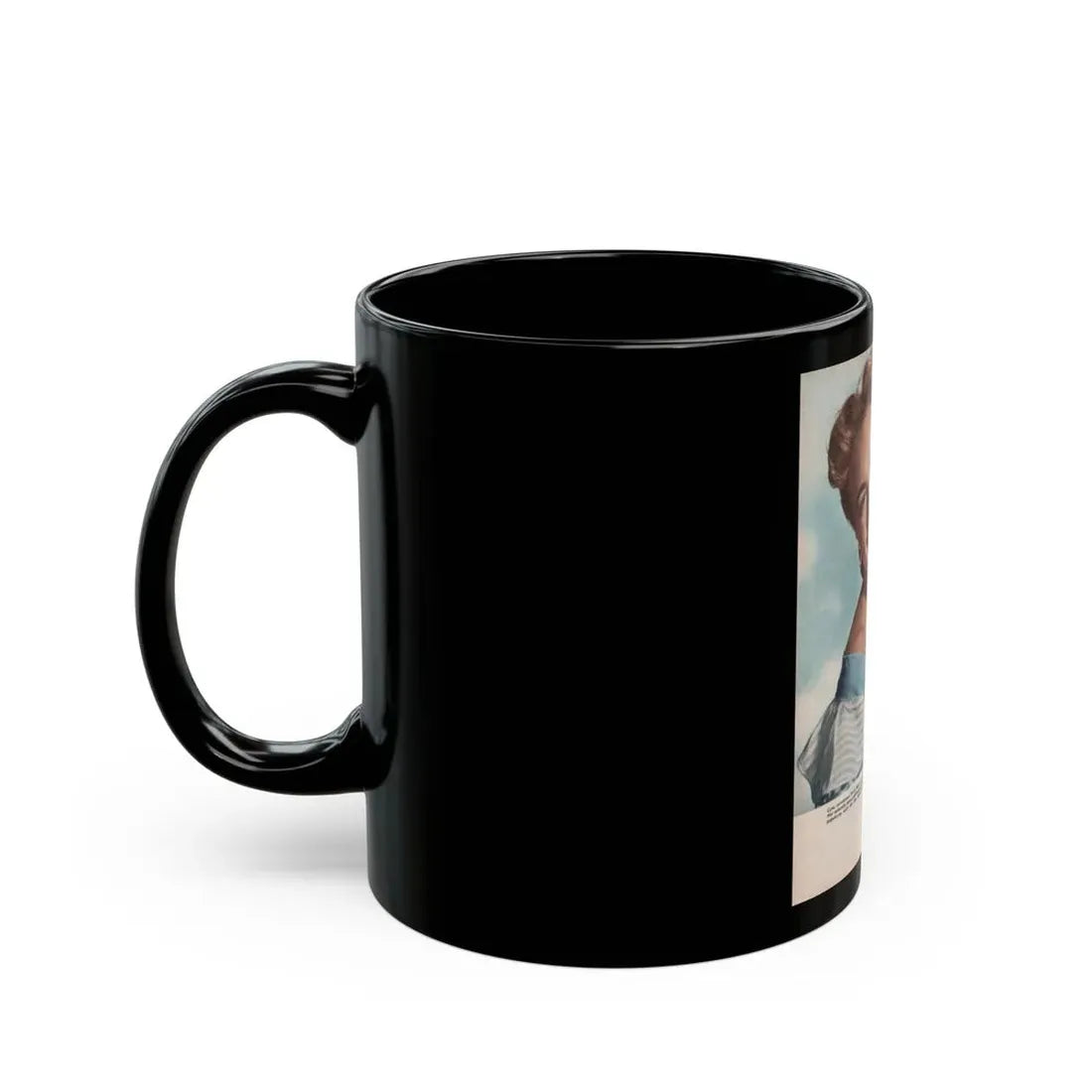 Terry Moore #541 - Magazine Page Photo (Vintage Female Icon) Black Coffee Mug - Go Mug Yourself