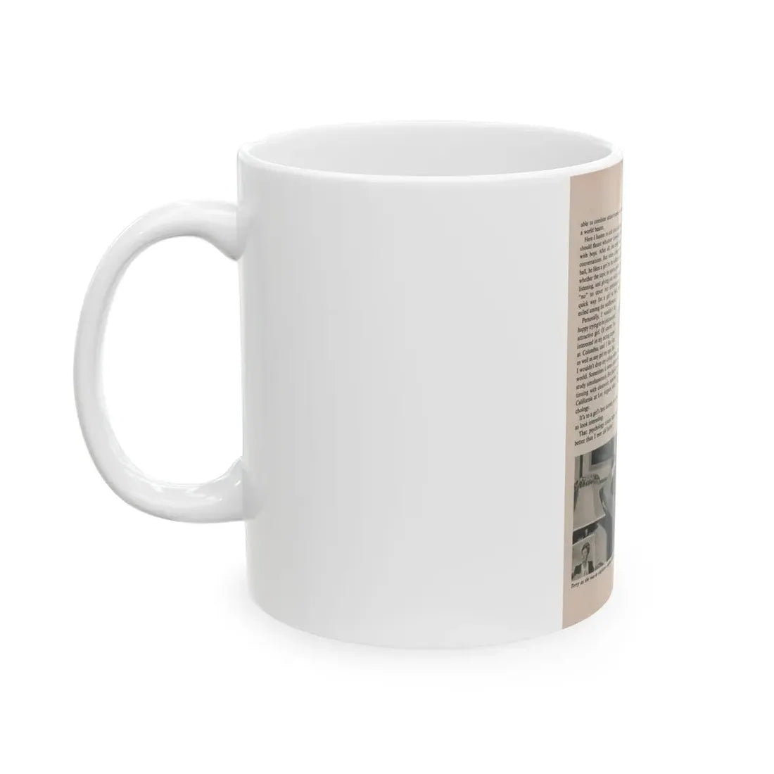 Terry Moore #542 - 7x9.5 Magazine Page Photo Clipping (Vintage Female Icon) White Coffee Mug - Go Mug Yourself