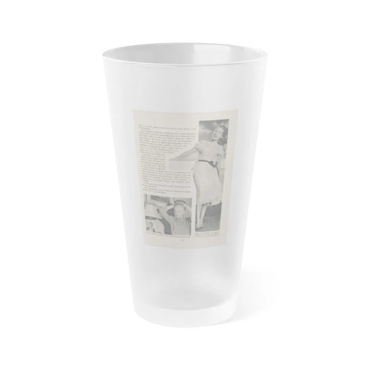 Terry Moore #542 - 7x9.5 Magazine Page Photo Clipping (Vintage Female Icon) Frosted Pint Glass 16oz-16oz-Frosted-Go Mug Yourself