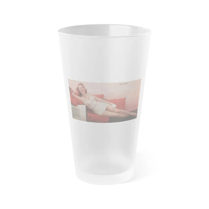 Terry Moore #556 - 7.75x3.75 Magazine Page Photo Clipping (Vintage Female Icon) Frosted Pint Glass 16oz-16oz-Frosted-Go Mug Yourself