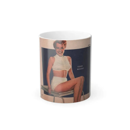 Terry Moore #557 - Magazine Page Photo Clipping (Vintage Female Icon) Color Changing Mug 11oz 11oz - Go Mug Yourself