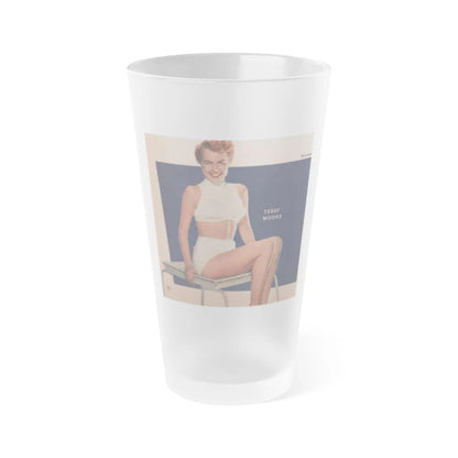 Terry Moore #557 - Magazine Page Photo Clipping (Vintage Female Icon) Frosted Pint Glass 16oz-16oz-Frosted-Go Mug Yourself