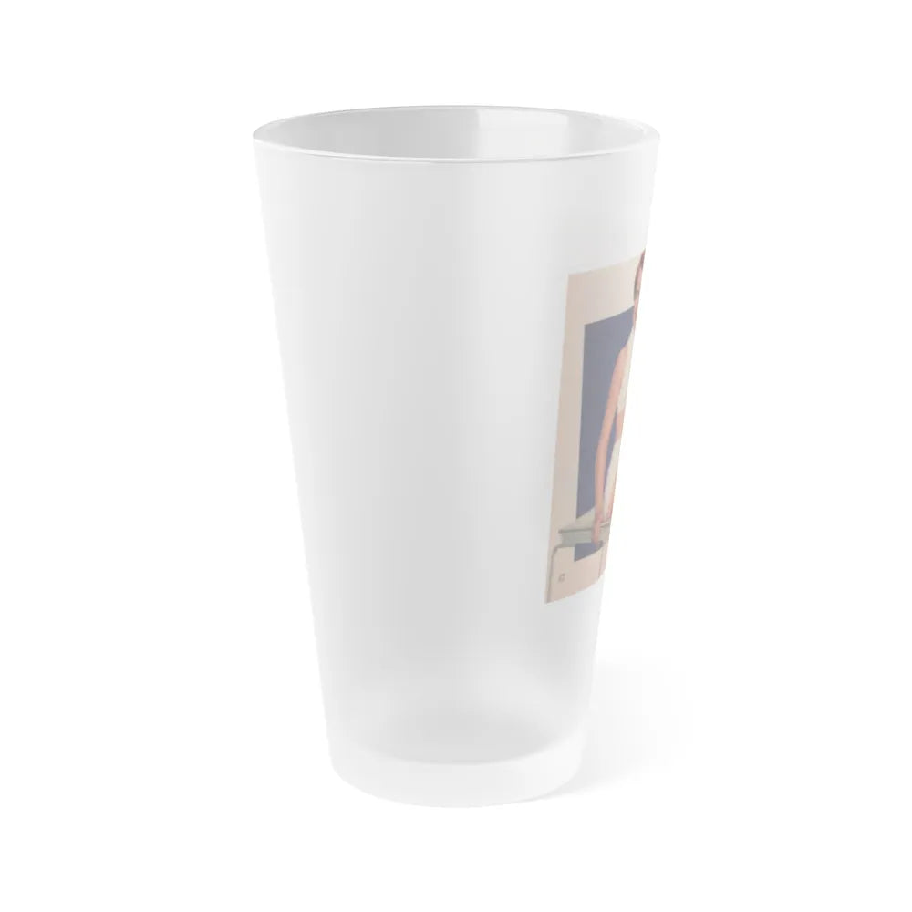 Terry Moore #557 - Magazine Page Photo Clipping (Vintage Female Icon) Frosted Pint Glass 16oz-Go Mug Yourself