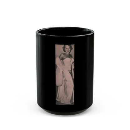 Terry Moore #558 - 1.75x5.75 Magazine Page Photo Clipping (Vintage Female Icon) Black Coffee Mug 15oz - Go Mug Yourself