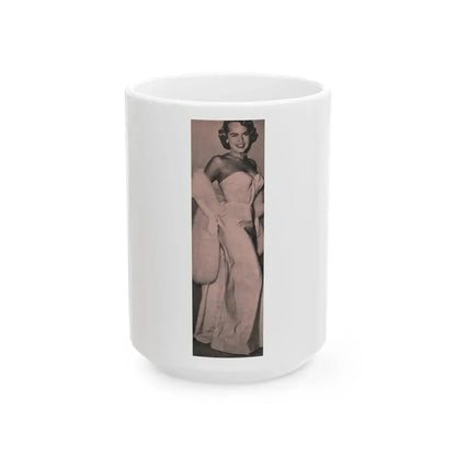Terry Moore #558 - 1.75x5.75 Magazine Page Photo Clipping (Vintage Female Icon) White Coffee Mug 15oz - Go Mug Yourself