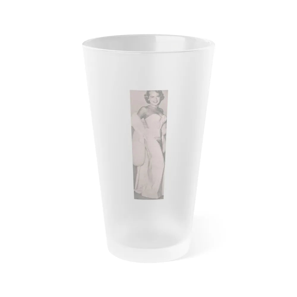 Terry Moore #558 - 1.75x5.75 Magazine Page Photo Clipping (Vintage Female Icon) Frosted Pint Glass 16oz-16oz-Frosted-Go Mug Yourself